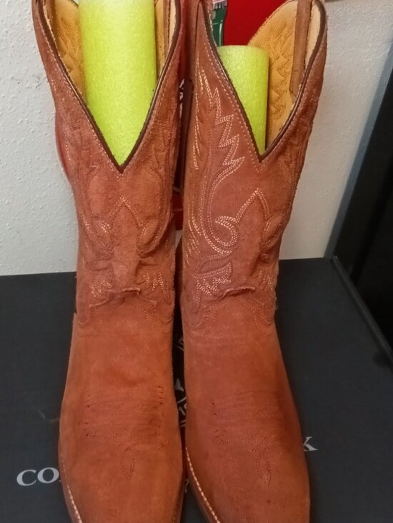 Tan Laredo Roughout Cowboy Boots, Square Toe, Size 13D main image 6